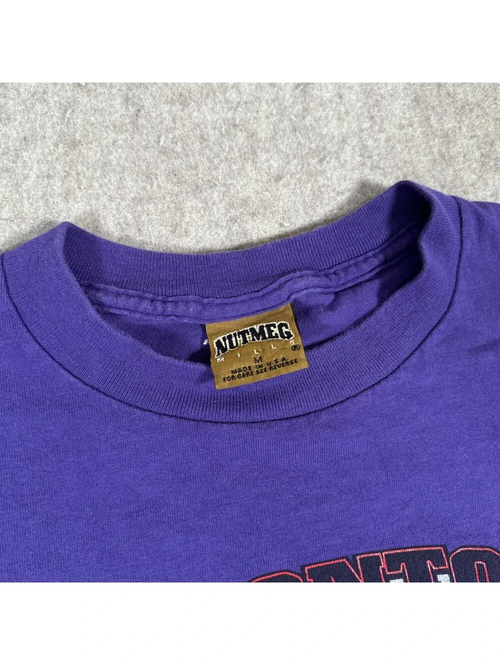 Vintage 1994 NBA Toronto Raptors Basketball T-Shirt Medium? Nutmeg Purple